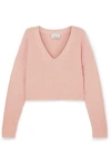 3.1 PHILLIP LIM / フィリップ リム OVERSIZED CROPPED RIBBED WOOL-BLEND SWEATER