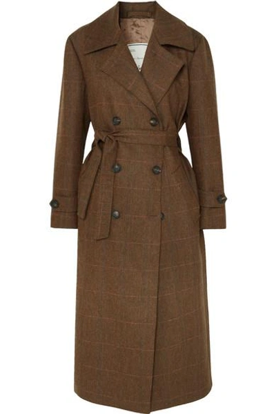 Giuliva Heritage Collection The Christie Wool Trench Coat In Brown