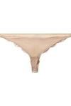 STELLA MCCARTNEY STRETCH-JERSEY AND LACE THONG