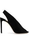 JIMMY CHOO SHAR 100 SUEDE SLINGBACK PUMPS