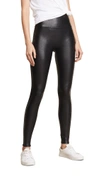 SPANX PETITE FAUX LEATHER LEGGINGS