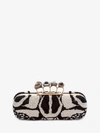 ALEXANDER MCQUEEN BUG EMBROIDERY FOUR RING CLUTCH,5306481BJ1T1055