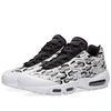 Nike Air Max 95 White Leather Sneaker With Black Print In White