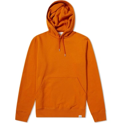 Norse Projects Vagn Fleece-back Cotton-jersey Hoodie In Orange