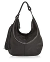Halston Heritage Tina Slouchy Large Leather Hobo In Black