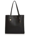 Marc Jacobs The Grind East/west Leather Tote In Black/gold