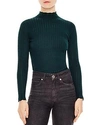 SANDRO SCALLOPED RIBBED OPENWORK SWEATER,S2602H