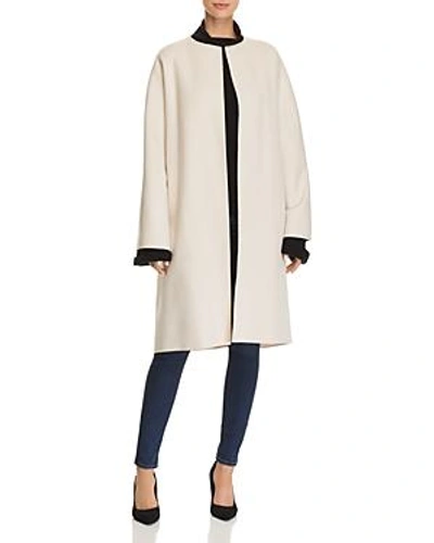 Theory Wool & Cashmere Cocoon Coat In Beige