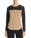 THREE DOTS REVERSIBLE COLOR-BLOCK SWEATER,OW2674