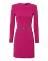 ALEXANDER WANG Curved Zip Detail Pink Dress,1W386125A5