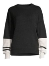 360CASHMERE Colorblock Boyfriend Sweater