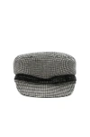 MAISON MICHEL MAISON MICHEL NEW ABBY WOOL CASHMERE DOGTOOTH HAT IN MULTI.,MAIF-WA13