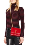 SAINT LAURENT SAINT LAURENT SMALL SUPPLE MONOGRAMME VICKY CHAIN BAG IN RED
