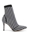 GIANVITO ROSSI Houndstooth Knit Ankle Boots,GIAN-WZ361