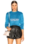 Alberta Ferretti Rainbow Week Capsule Days Of The Week Sunday Sweater In Blue & Light Pink
