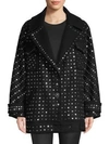 NOUR HAMMOUR Etoile Wool Studded Coat