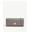 JIMMY CHOO Fie leather and suede clutch