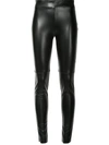 Wolford Black Amina Muaddi Edition Latex Leggings In Black