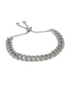 FALLON Armure Crystal Curb Chain Toggle Bracelet