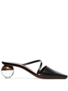 NEOUS BLACK LODA 55 LEATHER MULES