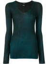 AVANT TOI AVANT TOI ROUND NECK JUMPER - BLUE