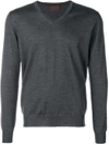 ALTEA ALTEA V-NECK JUMPER - GREY