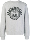 ZADIG & VOLTAIRE ZADIG&VOLTAIRE LOGO PRINT SWEATSHIRT - GREY