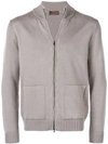 ALTEA ALTEA ZIPPED CARDIGAN - GREY