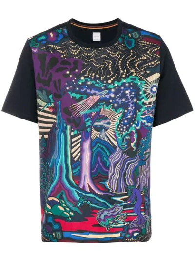 Paul Smith Wild Printed Short Sleeve T-shirt In Blue