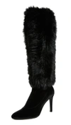 GIUSEPPE ZANOTTI Knee High Fur Boots