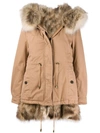 ALESSANDRA CHAMONIX ALESSANDRA CHAMONIX RACOON FUR LINED PARKA COAT - NEUTRALS