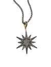 NINA GILIN Champagne Diamond Starburst Pendant Necklace