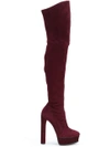 CASADEI CASADEI OVER-THE-KNEE BOOTS - RED
