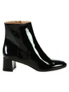 AQUAZZURA Grenelle Patent Leather Ankle Boots