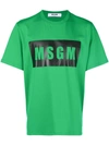 MSGM MSGM LOGO PRINT T-SHIRT - GREEN