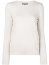 N•PEAL N.PEAL ROUND NECK KNITTED SWEATER - NEUTRALS