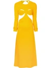 DION LEE DION LEE OPEN BACK BRA DRESS - YELLOW