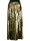 VERSACE metallic pleated skirt