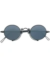 Matsuda Round-frame Silver-tone And Acetate Sunglasses In Black