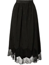 Zadig & Voltaire Joslin Guitar Printed Silk Skirt In Black