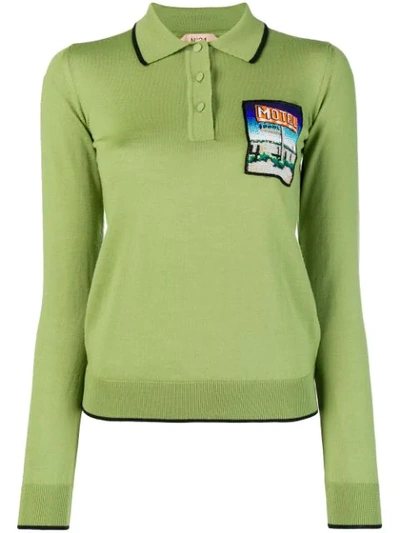 N°21 Nº21 Embroidered Polo T-shirt - Green