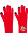 KENZO KENZO PHONE FINGER GLOVES - RED