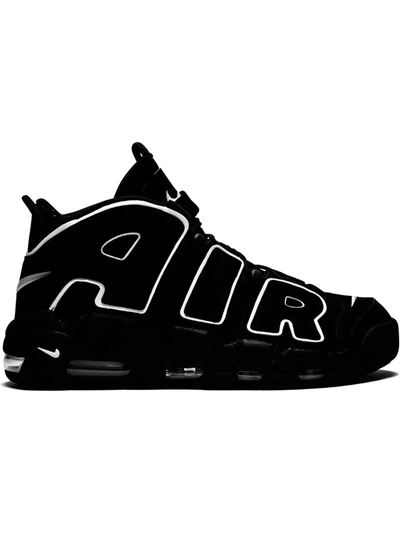 Nike Air More Uptempo Sneakers In Black/white/black