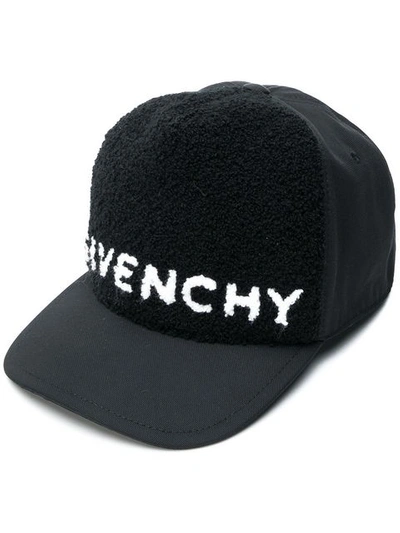 Givenchy Curved Peak Logo Ball Cap In Black