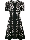 KENZO KENZO FLORAL KNIT DRESS - BLACK