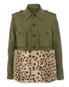 HARVEY FAIRCLOTH Leopard Faux Fur Field Jacket,C00-SE81-FIELD-JKT
