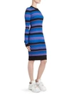 MAISON MARGIELA Crewneck Stripe Knit Bodycon Dress