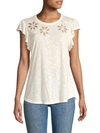 REBECCA TAYLOR Emilie Embroidered Tee