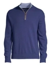 GREYSON Sebonack Wool & Cashmere Quarter-Zip Sweater