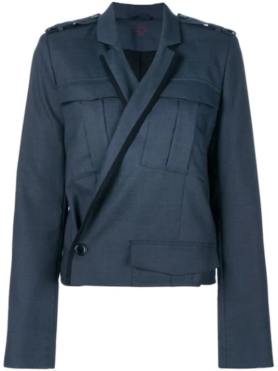 A.f.vandevorst Classic Fitted Jacket In Blue